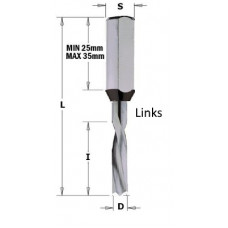 Drevelboor  "Extreme" met volhardmetaal spiraal en boorpunt L=57.5mm D=2 links