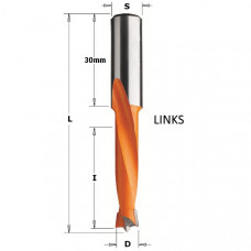 Drevelboor met volhardmetaal boorpunt L=70mm D=4 S=10x30 links Drevelboor met volhardmetaal boorpunt L=70mm D=4 S=10x30 links