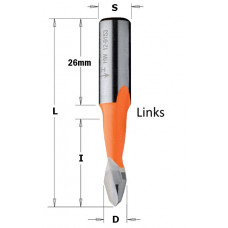 Spitse drevelboor "Extreme" met volhardmetaal boorpunt L=57.5mm D=5 links Spitse drevelboor "Extreme" met volhardmetaal boorpunt L=57.5mm D=5 links