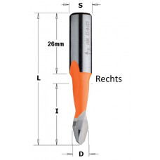 Spitse drevelboor "Extreme" met volhardmetaal boorpunt L=57.5mm D=5 rechts Spitse drevelboor "Extreme" met volhardmetaal boorpunt L=57.5mm D=5 rechts