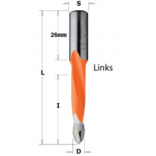 Spitse drevelboor "Extreme" met volhardmetaal boorpunt L=70mm D=5 links