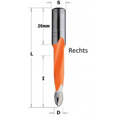 Spitse drevelboor "Extreme" met volhardmetaal boorpunt L=70mm D=5 rechts