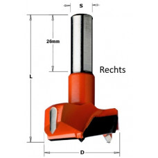 Cilinderkopboor type317 met hardmetaal snede en boorpunt L=57.5mm D=14 rechts