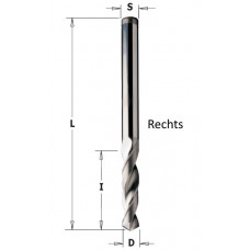 Spiraalboor HM 120° tophoek 2mm rechts