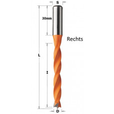 Drevelboor met volhardmetaal boorpunt L=105mm D=5 S=10x30 rechts Drevelboor met volhardmetaal boorpunt L=105mm D=5 S=10x30 rechts
