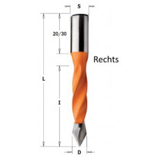Spitse drevelboor type 374 met volhardmetaal boorpunt L=57.5 mm D=5.0 rechts