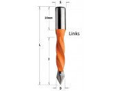 CMT nr375 spitse drevelboren L=70mm 4-voudige spiraal Z=2