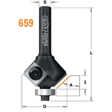 Wisselmes afschuinfrees met lager 22° S=6mm Wisselmes afschuinfrees met lager 22° S=6mm