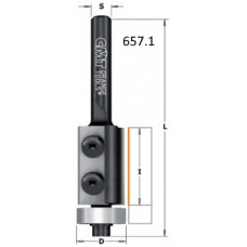 Kantenfrees-HM CMT Ø19mm 57mm schacht Ø6mm Z=2 met wisselmessen