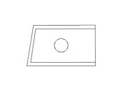 Wisselmes Links - Rechts 10º W=12mm T=1.5mm Z=3