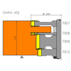 Sponningblok F910 contra scharniersponning Sponningblok F910 contra scharniersponning