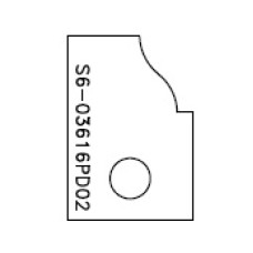 Profielmes A voor verlijmfrees TA01 - TA02 type DX-S6.03616PD02 (2st) Profielmes A voor verlijmfrees TA01 - TA02 type DX-S6.03616PD02 (2st)