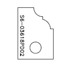 Profielmes E voor verlijmfrees TA01 - TA02 type DX-S6.03618PD02 (2st) Profielmes E voor verlijmfrees TA01 - TA02 type DX-S6.03618PD02 (2st)