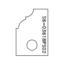 Profielmes E voor verlijmfrees TA01 - TA02 type SX-S6.03618PS02 (2st) Profielmes E voor verlijmfrees TA01 - TA02 type SX-S6.03618PS02 (2st)
