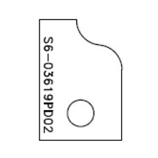 Profielmes D voor verlijmfrees TA01 - TA02 type DX-S6.03619PD02 (2st) Profielmes D voor verlijmfrees TA01 - TA02 type DX-S6.03619PD02 (2st)