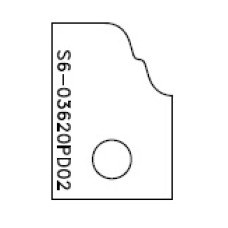 Profielmes C voor verlijmfrees TA01 - TA02 type DX-S6.03620PD02 (2st) Profielmes C voor verlijmfrees TA01 - TA02 type DX-S6.03620PD02 (2st)