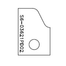 Profielmes F voor verlijmfrees TA01 - TA02 type DX-S6.03621PD02 (2st) Profielmes F voor verlijmfrees TA01 - TA02 type DX-S6.03621PD02 (2st)