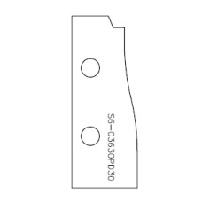 Profielmes lang voor verlijmfrees TA02 type DX S6.03630PD30 (2st) Profielmes lang voor verlijmfrees TA02 type DX S6.03630PD30 (2st)