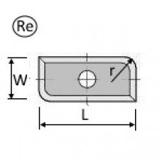 Radiusmes Re 19.5x9.0x1.5 mm d=4 r=5 Radiusmes Re 19.5x9.0x1.5 mm d=4 r=5