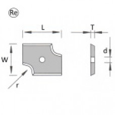 Radiusprofielmes Re 20.0x16.0x2.0 mm d=3 r=3 Radiusprofielmes Re 20.0x16.0x2.0 mm d=3 r=3