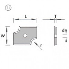 Radiusprofielmes Li 20.0x16.0x2.0 mm d=3 r=3 Radiusprofielmes Li 20.0x16.0x2.0 mm d=3 r=3