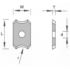 Schraper KCR08 20.0 x 12.0 x 2.0 mm d=4,0 r=1.0 10 stuk(s) Schraper KCR08 20.0 x 12.0 x 2.0 mm d=4,0 r=1.0 10 stuk(s)