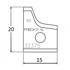 Profielmes systeem OMAS uitvoering : 78866 RH R=5 (4.3.B4)