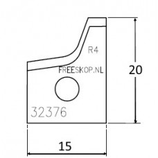 Profielmes systeem OMAS uitvoering : 96073 RH R=4 (4.3.A2)