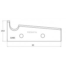 Profielmes voor neuslijst met OMAS kop 357-A 60mm (4.3.D2)