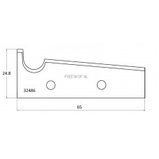 Profielmes voor neuslijst met OMAS kop 357-A 65mm (4.3.C2)
