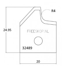 Profielmes systeem OMAS uitvoering : 048024R4A0 R=4 (4.3.E2)