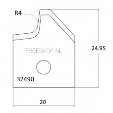Profielmes systeem OMAS uitvoering : 048024R4B0 R=4 (4.3.F2)