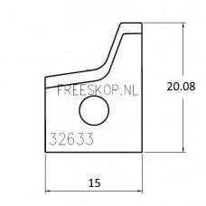Profielmes systeem OMAS uitvoering : 78866-A LH 3 R=3 (4.3.A3)