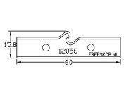 Profielmessen voor verlijmfreeskop OMAS K428-T