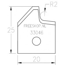 Profielmes systeem OMAS uitvoering : 048024R2B0 R=2 