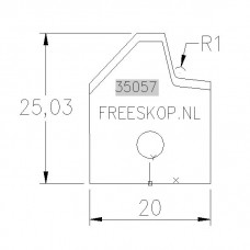 Profielmes systeem OMAS uitvoering : 048024R1B0 R=1