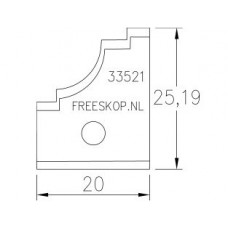 Profielmes systeem Rekord origineel nr. 906GW02025 (4.7.B3)