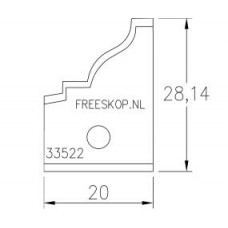 Profielmes systeem Rekord origineel nr. onbekend (AXPL33522) (4.7.A3)