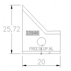 Profielmes systeem Rekord origineel nr. onbekend (AXPL33946) 