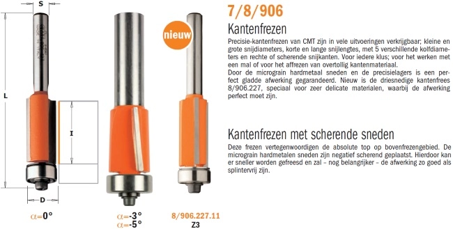 Kantenfrezen CMT  906 scherende snede