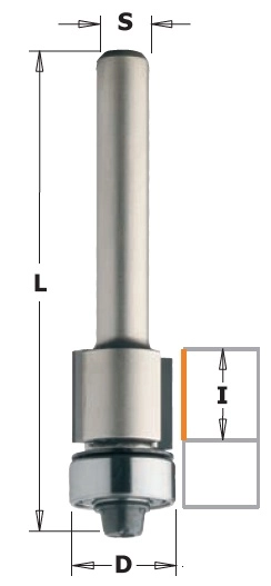 Diamant-kantenfrezen met lager 906