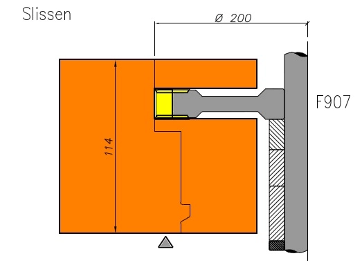 Tekening freeskoppen slissen combinatiemachineset