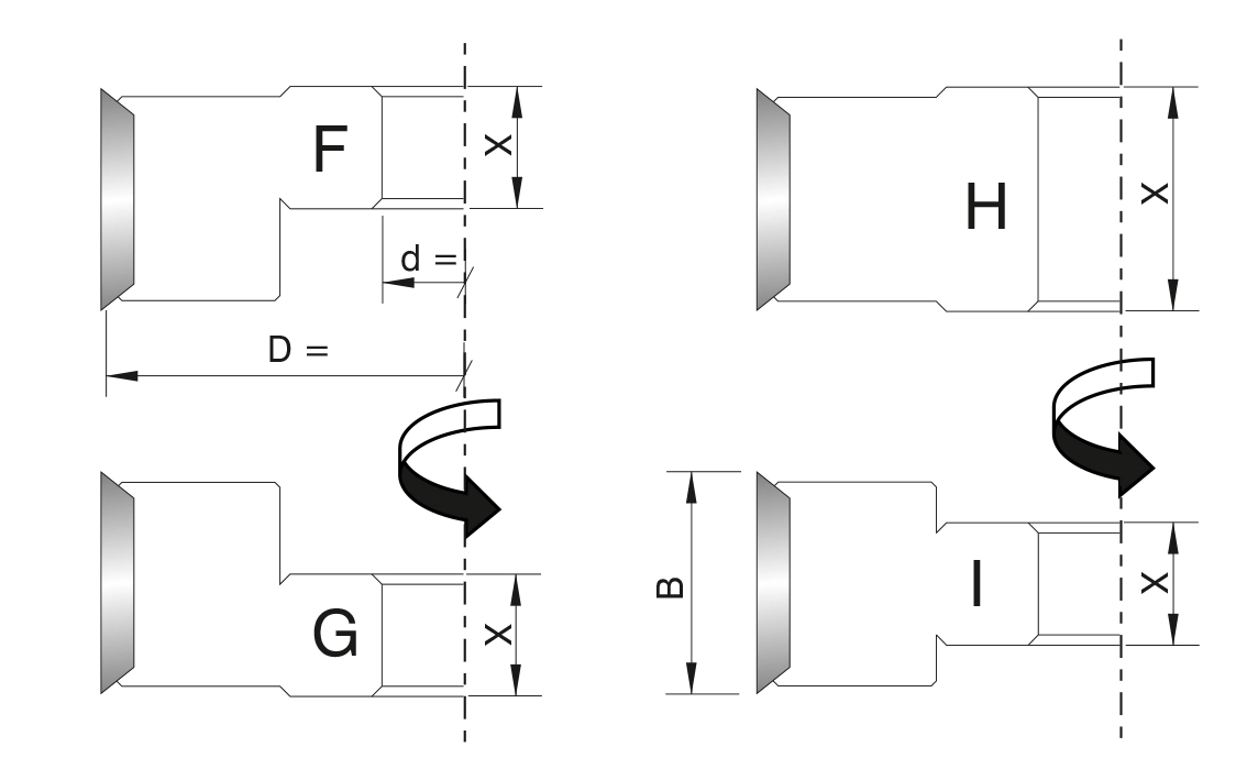Tekening met maten van de Freeskoppen kantenlijmers CAUL TM04