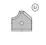 Radius en afschuin profielmes links